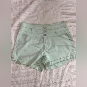 Refuge Women’s Mint Green Jean Shorts Size 10